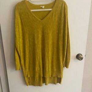 Eileen Fisher V-Neck Mustard Sweater, size M
